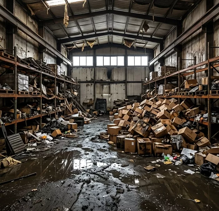 Water damage before cleanup - Utah restoration job